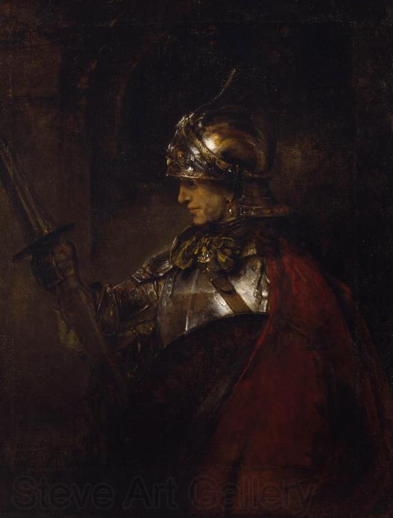 REMBRANDT Harmenszoon van Rijn A Man in Armour (mk33) Norge oil painting art